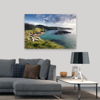 Paysage côtier irlandais abstrait, art mural