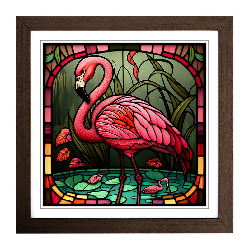 Single Picture Frame Print on Wood, Walnut