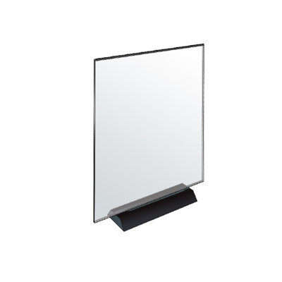 Acrylic Frame Sign Holder on Weighted Black Base 8.5"W x 11"H, 2-Pack