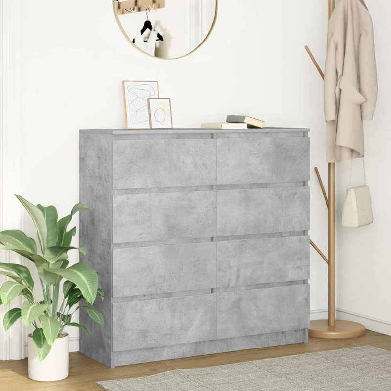 Sideboard 100X35x99 Cm Engineered Wood, Concrete Grey