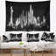 Cityscape new york tapisserie silhouette sombre-28503912