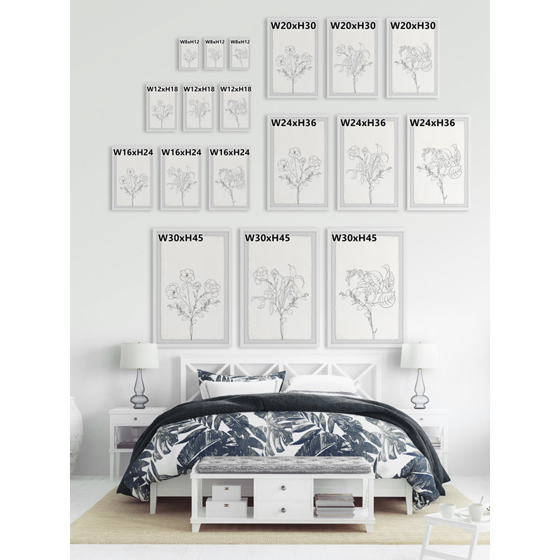 Plant Dreams par - ensemble de 3 peintures encadrées, L 12 po x H 18 po