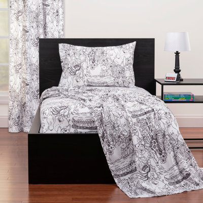 Jungle Jamboree Microfiber Fitted Sheet