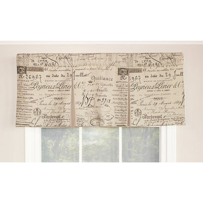 Abstract Cotton Tailored Window Valance