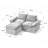 80.32'' Upholstered Loveseat with Ottoman-1299698662
