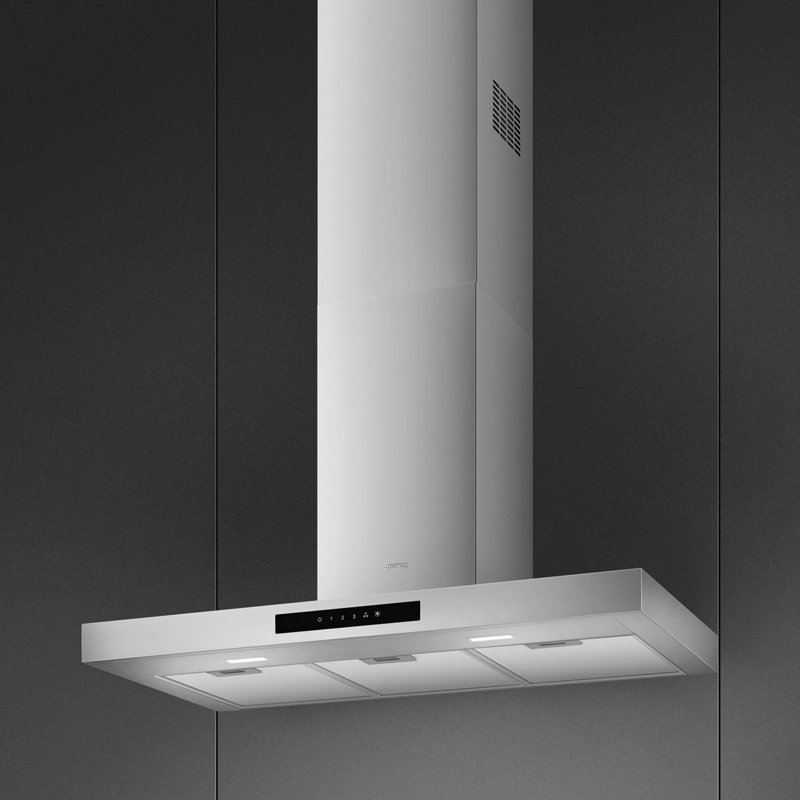 30" Flat T-Shape Hood Brushed  Eta August, Stainless Steel, 36"