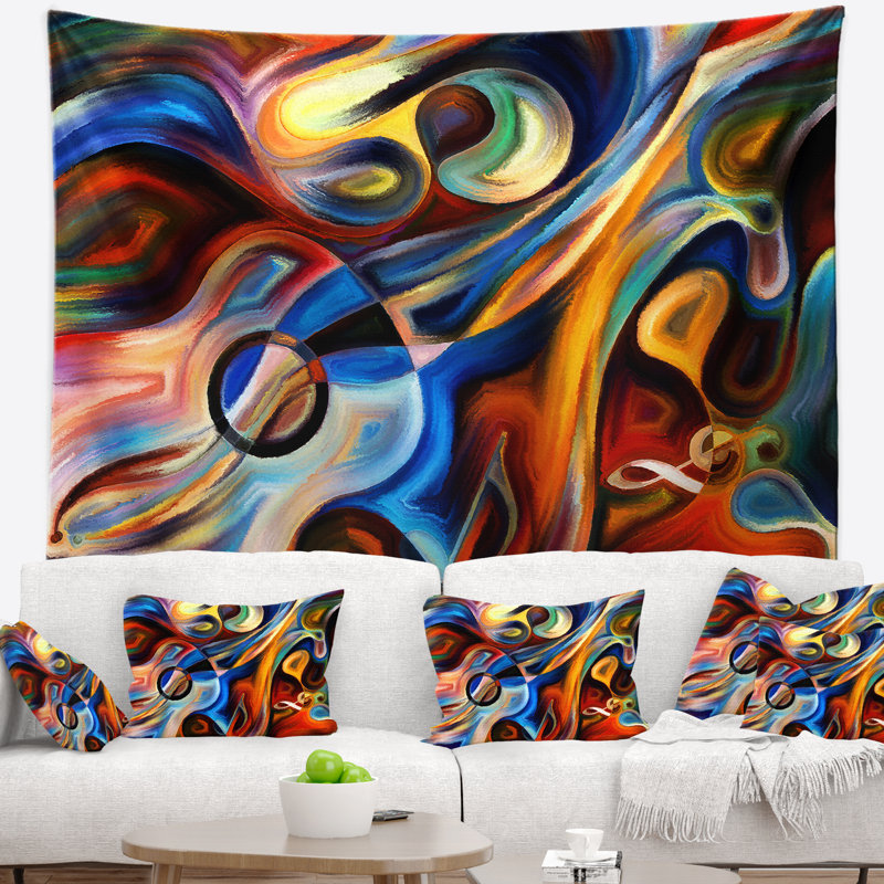 Musique abstraite et tapisserie rythmique, H 32 po x l 39 po