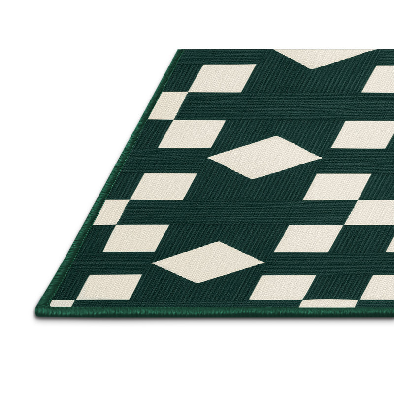 Tapis botanique brun lavable à la machine, Rectangle de 5 pi x 8 pi