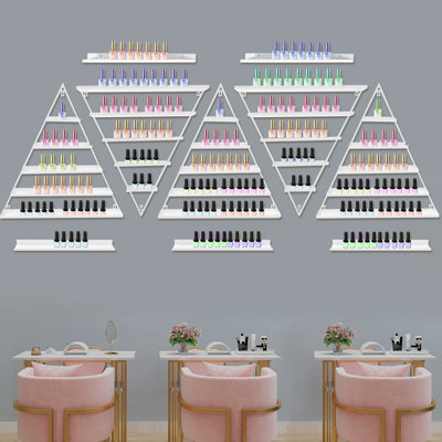 Porte-vernis triangulaire mural à 5 niveaux