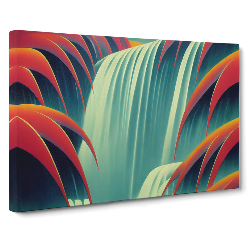 Deco River Waterfall Vol.1 - Wrapped Canvas Print, 50cm H x 76cm W x 3cm D