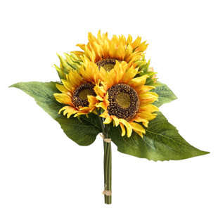 12 Artificial Mini Sunflower Bundle