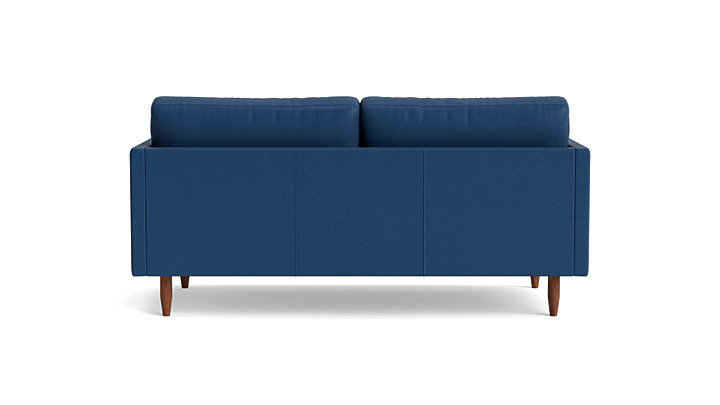 Skinny Fat Leather Sofa (95"), Leather - Deep Blue