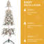 Arbre de Noël 8 pi, matériau floqué, 1000 lumières à DEL blanc chaud, 1634 pointes, 44 pin naturel, assemblage rapide, petits espaces aspect neige, installation, limitée
