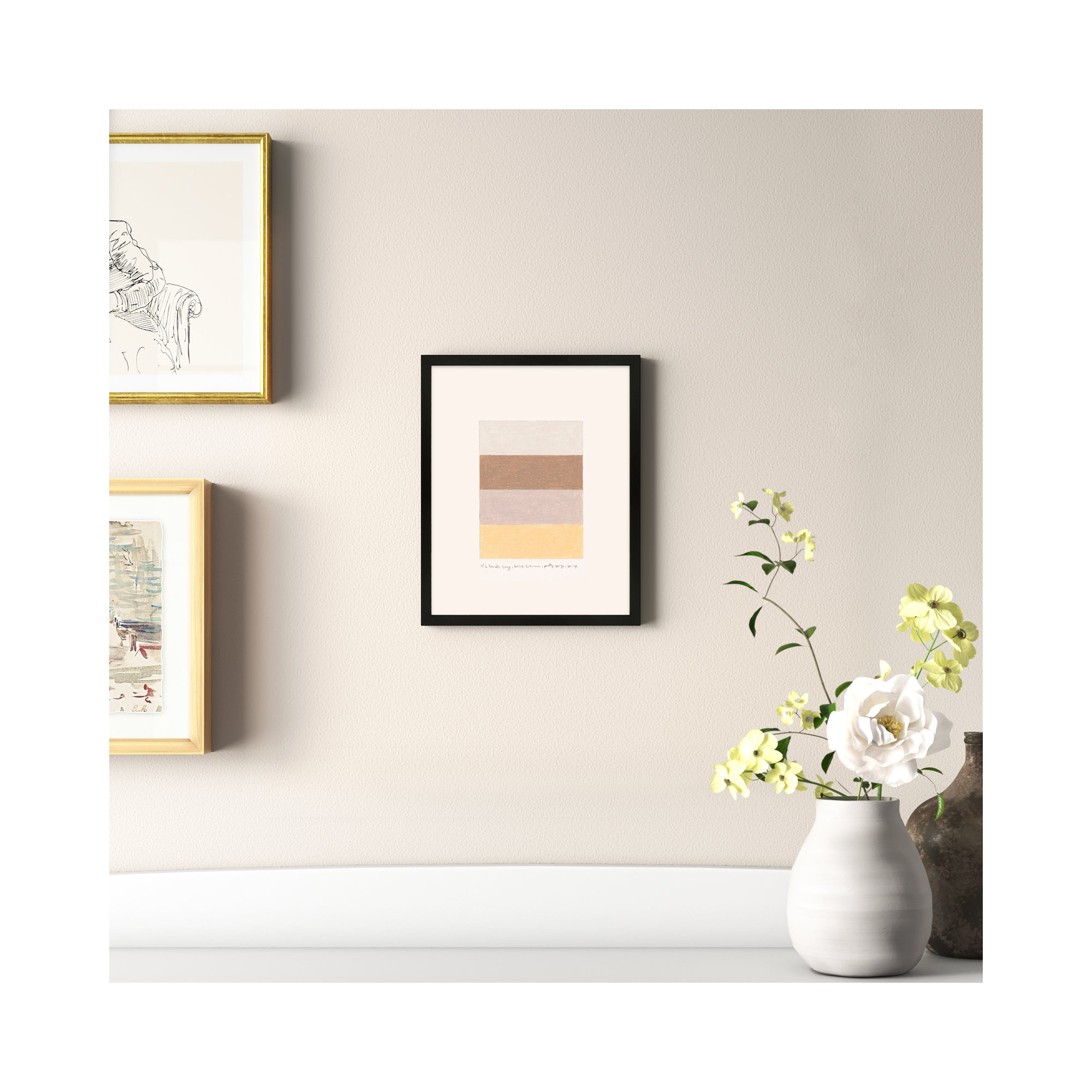 Stacks by Beth James, Black Framed, 20" H x 16" W x 1.25" D