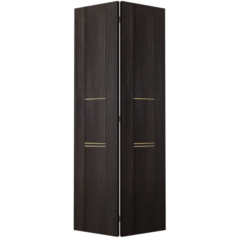 Porte pliante lambrissée en bois manufacturé et en métal, Chêne, 48 po x 79,38 po