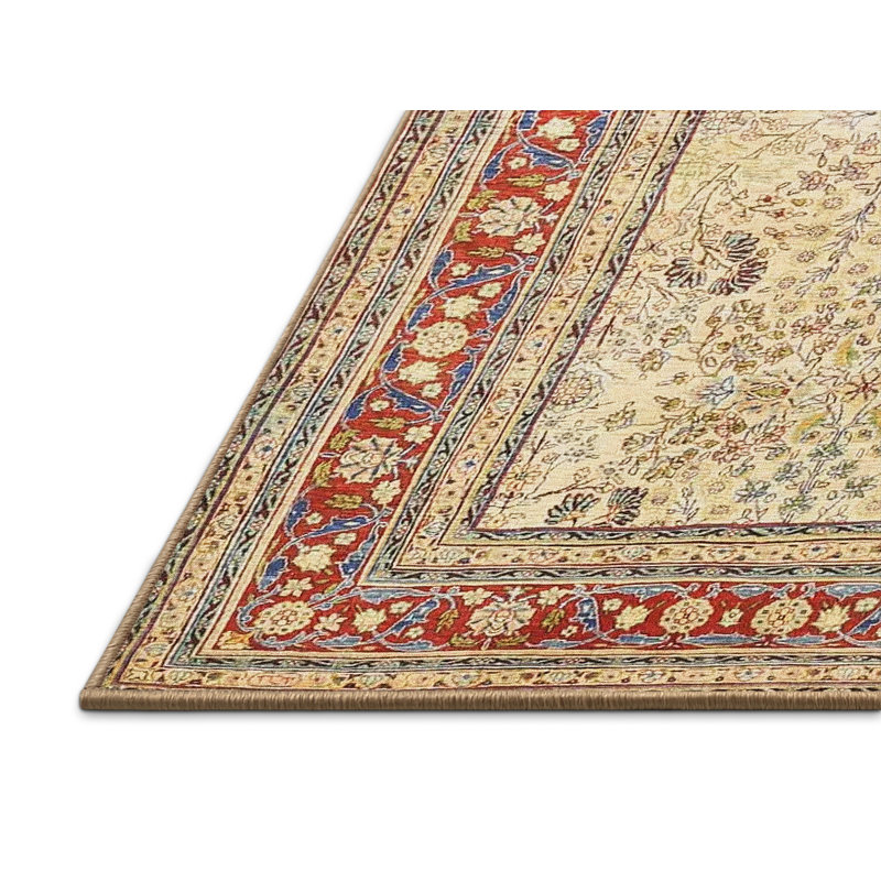 Tapis oriental rouge / beige, Rectangle 5 pi x 8 pi