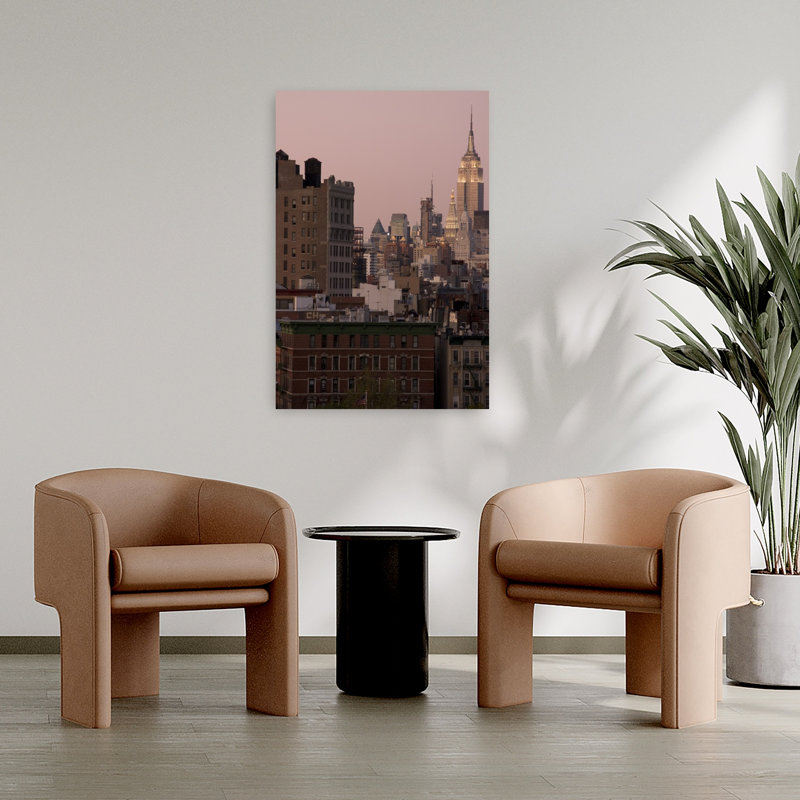 Skyscrapers In A City Empire State Building Manhattan New York City New York State USA by Alex Kedler - Wrapped Canvas Print