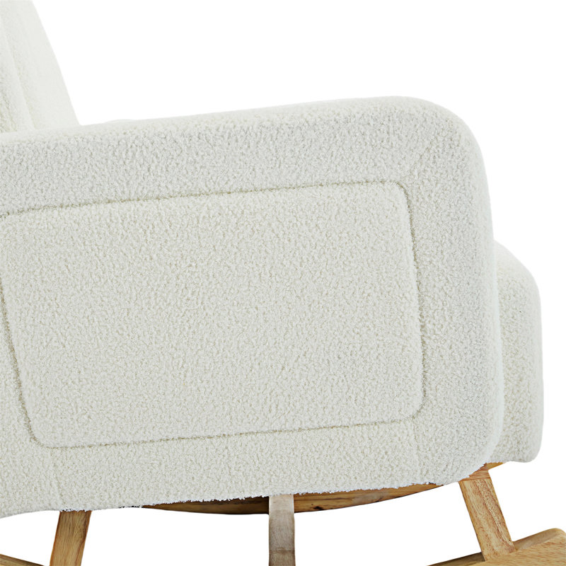 Chaise berçante d'appoint rembourrée avec coussin