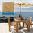 7-Piece HDPE Outdoor Dining Set 6 Armchairs And Dining Table With Umbrella Hole-1301426500