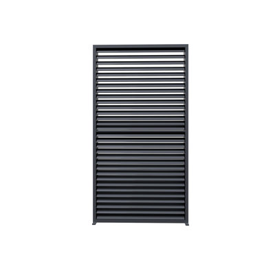 Purple Leaf Fixed Aluminum Shutter Wall For Louvred Pergola, Grey