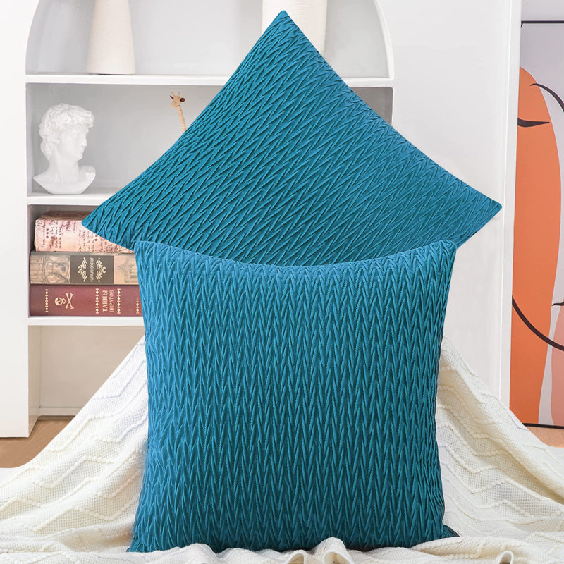 Housse de coussin Suniya, Bleu lac
