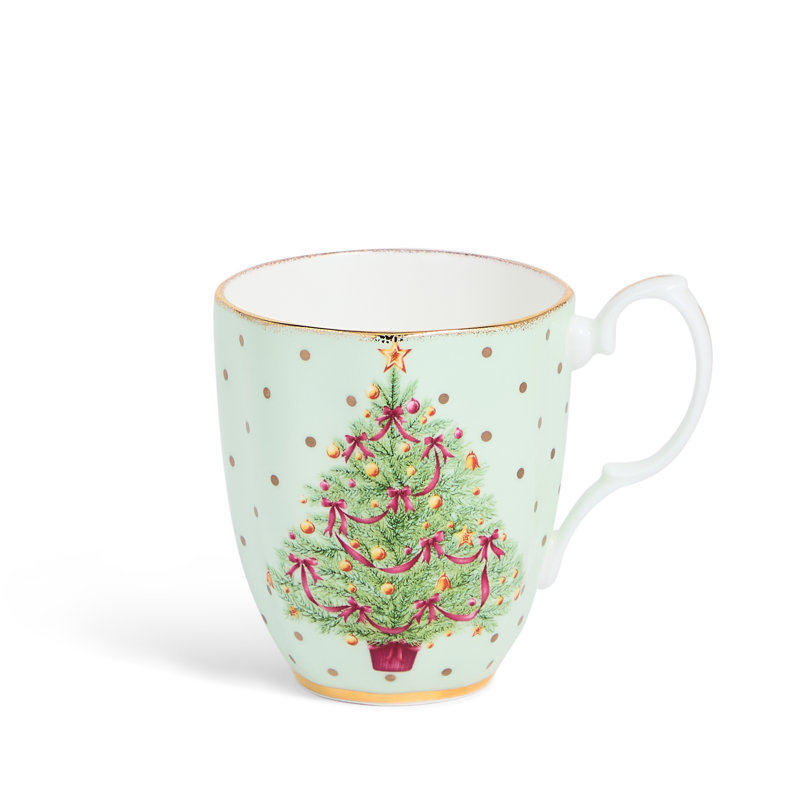 Old Country Roses Christmas Tree Bone China Latte Mug