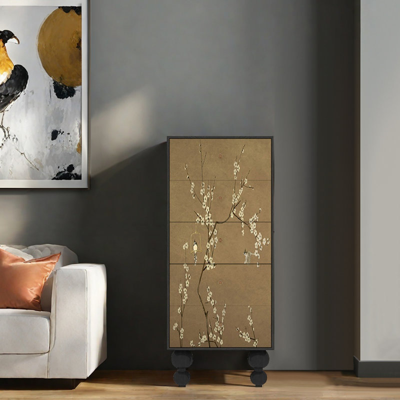 Armoire de décoration multifonctionnelle de style Wabi-sabi