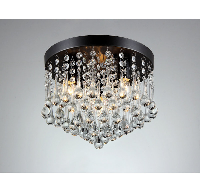 3 - Light 12" Chandelier Style Tiered Flush Mount