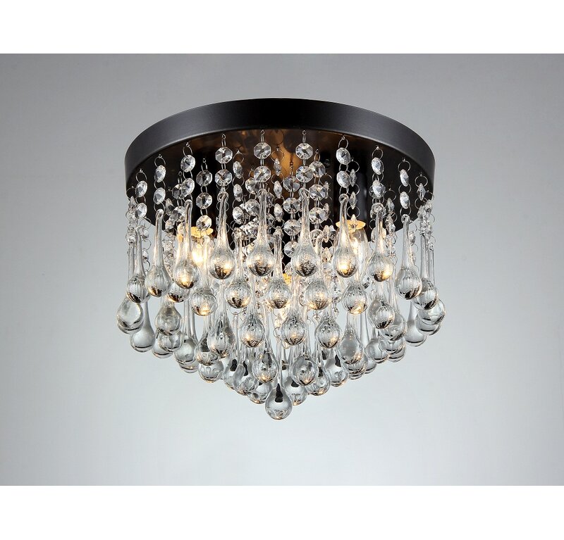 House Of Hampton® Crystal Flush Mount & Reviews 