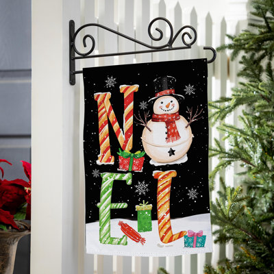 Noel Snowman Suede Garden Flag