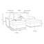 Canapé modulaire rembourré 5 pièces Huxley-1149909403