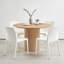 47,24 inch MDF Dining Table for Dining Room  Round Dinner Tables Mid-Century Modern Table OAK