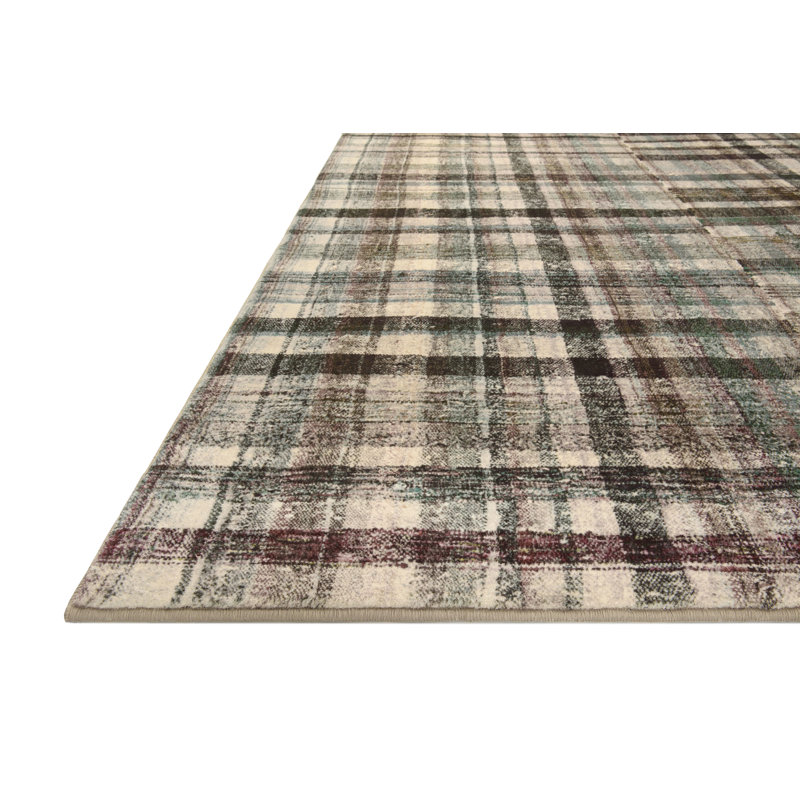 Ivory and Gray Striped Sheepskin Synthetic Rug 36" x 24"
