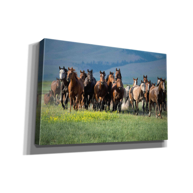 «Montana Thunder» par Lisa Dearing, «Montana Thunder», impression épique sur toile tendue, H 12 po x l 18 po x P 0,75 po