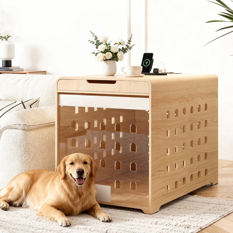 Table de bout Modern Dog Crate Furniture