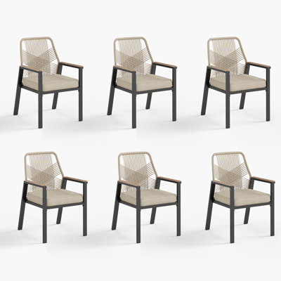 Patio Dining Chair Metal Rattan Chairs 