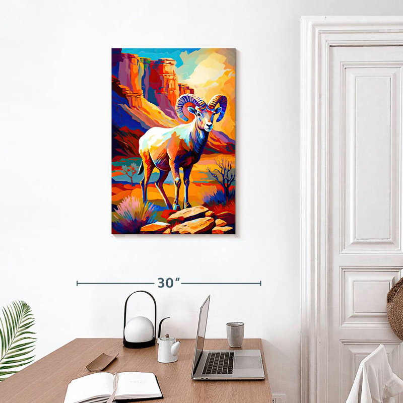 Brampt Bighorn Sheep II, 30" H x 20" W