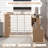 L Shaped Corner Desk With 360 Degree Rotating Design And Storage Shelves, Perfect For Home Office And Small Spaces