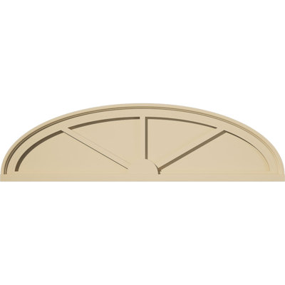 Elliptical Signature Urethane Pediment, Primed Tan