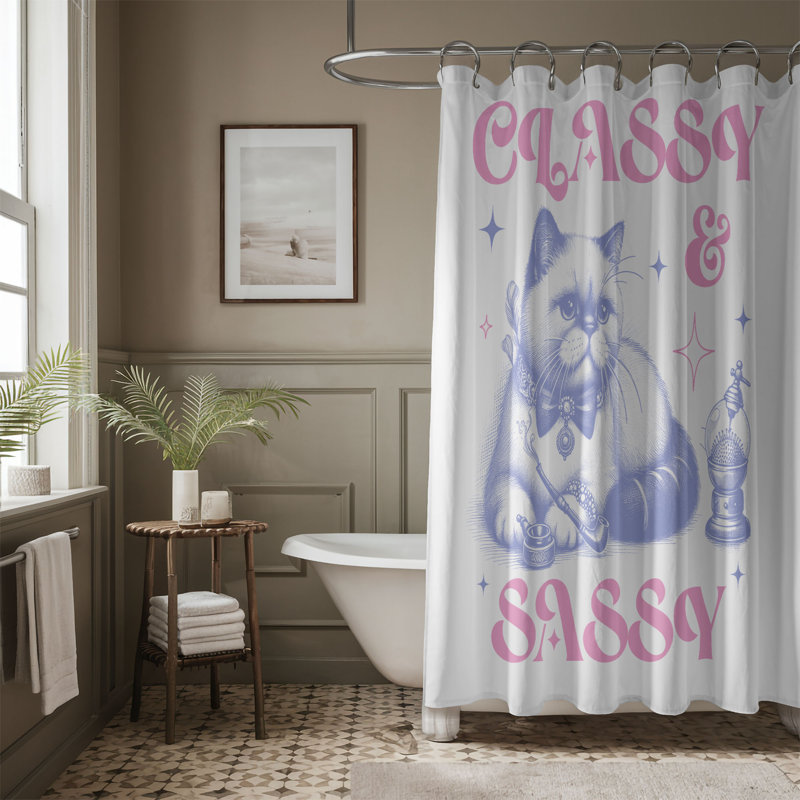Weisend Shower Curtain, 74" H x 71" W