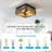 2-Light Flush Mount Ceiling Light Fixture Rustic Ceiling Light With Metal And Wood Farmhouse Light Fixture