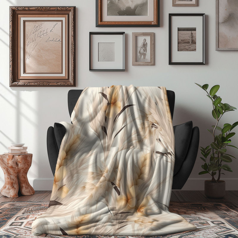 Jeté Serpa Plume Symphony - 1 pièce Sherpa Bla Premium, Lit simple