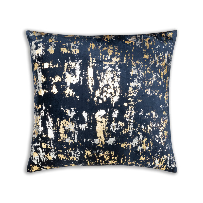 Sona Navy Gold And Silver Pillow