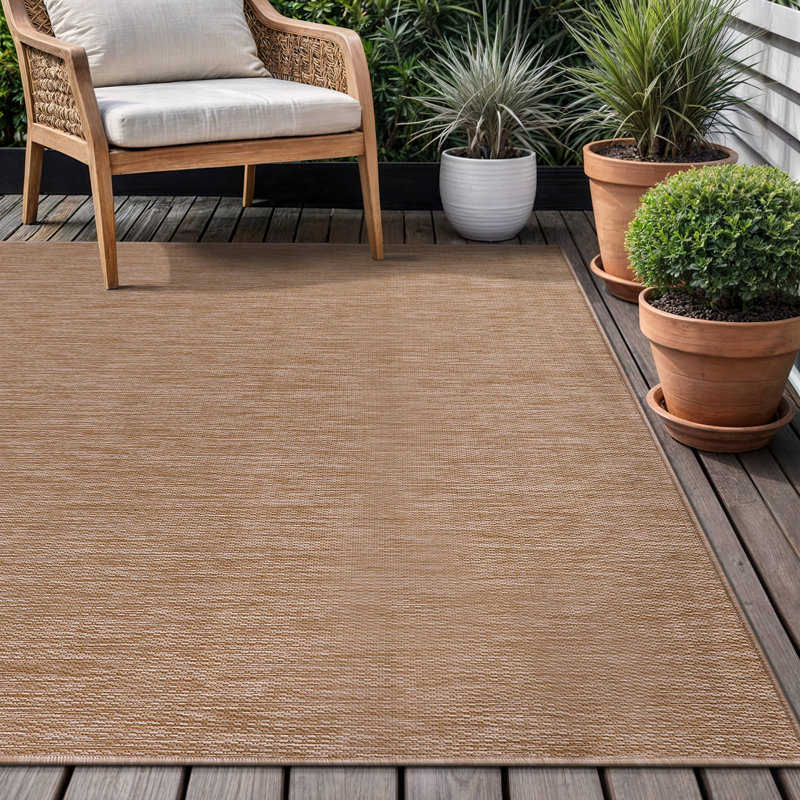 Tapis intérieur / extérieur beige, Rectangle 9 pi x 12 pi