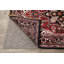 Tapis de zone en laine rouge/ivoire 4 pi 2 po x 6 po one-of-kind à la main-noué la new age heriz