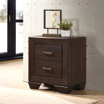 MDF Nightstand With 2 Drawers