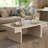 Industrial Coffee Table - Reclaimed Wood Double-Tier Design With Metal Frame (Rustic Vintage)-966614125