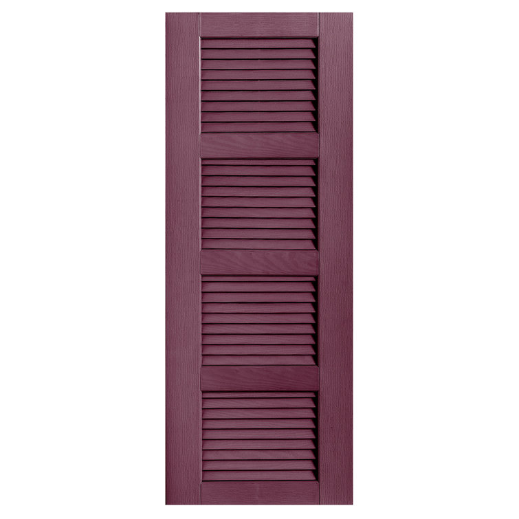 Straight Top Full-style Open Louvre Shutters Pair