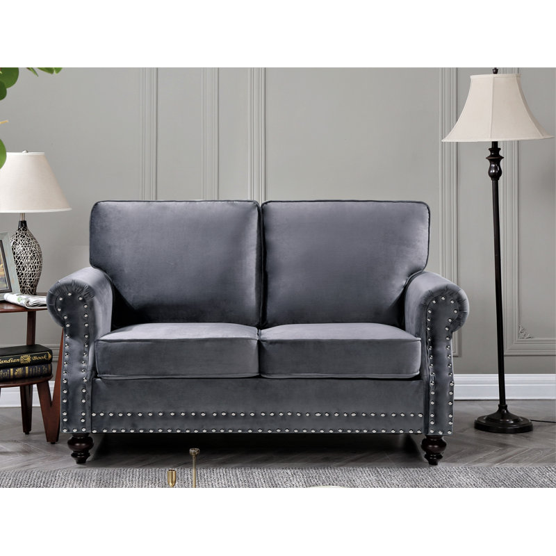 Canapé Keagan, gris, H 37,4 po x l 61,42 po x P 33,9 po