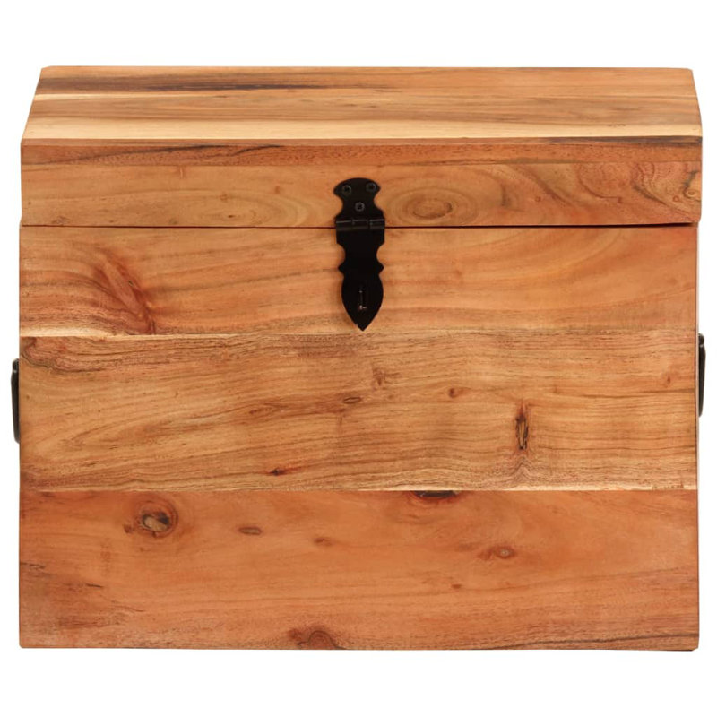 Storage Box 15.4" x 11" x 12.2" Solid Wood, Brown